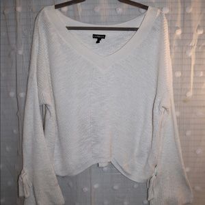 Express - White Bell Sleeve sweater